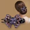 1PC Duckbill Clip Shiny Butterfly Crystal Hair Accessory Hairpin Ponytail Headwear Barrette Large Rhinestone for Women