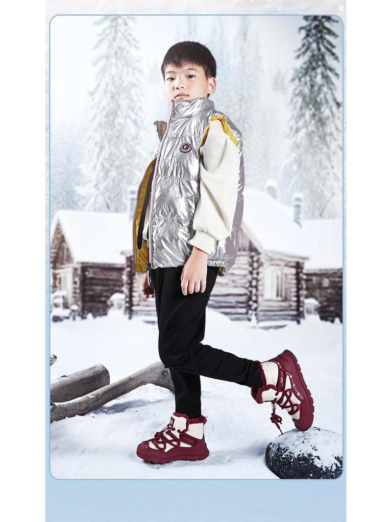 Зимние теплые высокие сноубутсы для детей - Модные и универсальные для использования на открытом воздухе