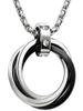 Popular Stainless Steel Pendant Gift for Triple Ring [CCopan] Men's Necklace, Accessory, Men, Birthday, Anniversary, (Triple Black)