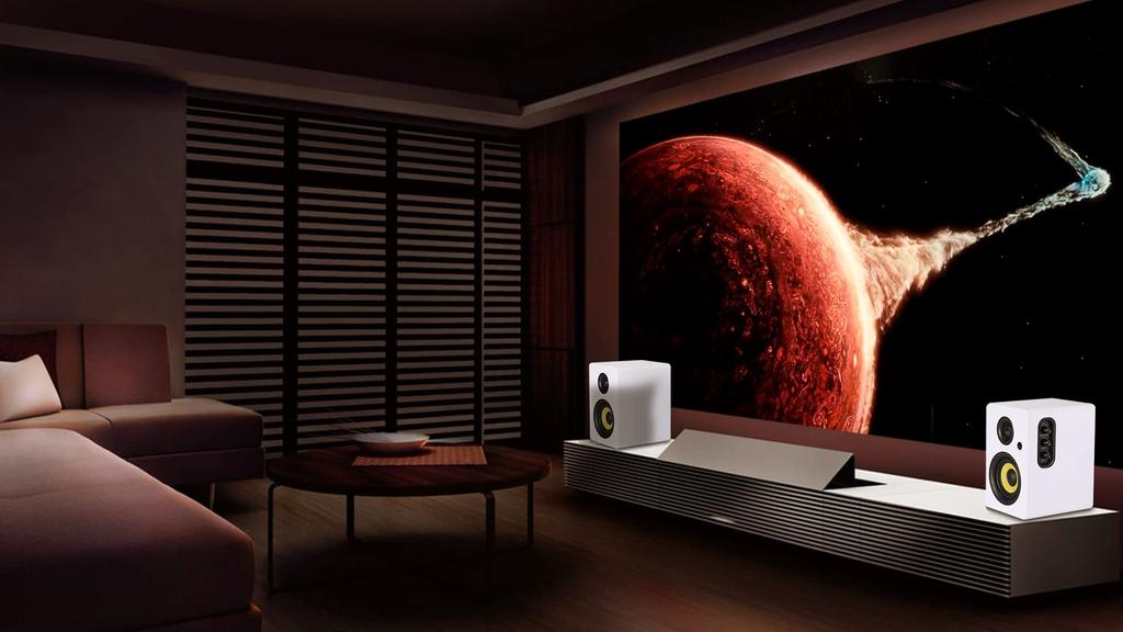 Sanyun SW206 80W Active Dual Mode Bookshelf Speakers with 4 Inch Recording Room Monitor and HiFi Optical Coaxial TRS Aux Bluetooth USB with 24 Bit