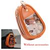 Leather Material Portable Jewelry Bag Retro Style Stylish Storage Jewelry Organizer Bag Organizer Function Transparent Design