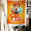 Pat the Dog Wall Hanging Printed Fabric Blanket Decorative Tapestries for Bedroom Living Room Home Decor