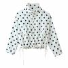 2026 Spring New Product European and American Cross-border Women's Clothing Street Fashion Drawstring Design Polka Dot Jacket w017 D028