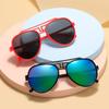 Новые детские солнцезащитные очки, модные солнцезащитные очки для мальчиков и девочек, корейская версия, детские модные вогнутые солнцезащитные очки в иностранном стиле, летние солнцезащитные очки