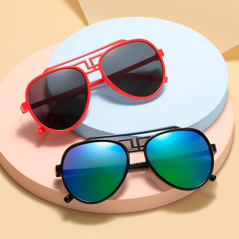 Новые детские солнцезащитные очки, модные солнцезащитные очки для мальчиков и девочек, корейская версия, детские модные вогнутые солнцезащитные очки в иностранном стиле, летние солнцезащитные очки