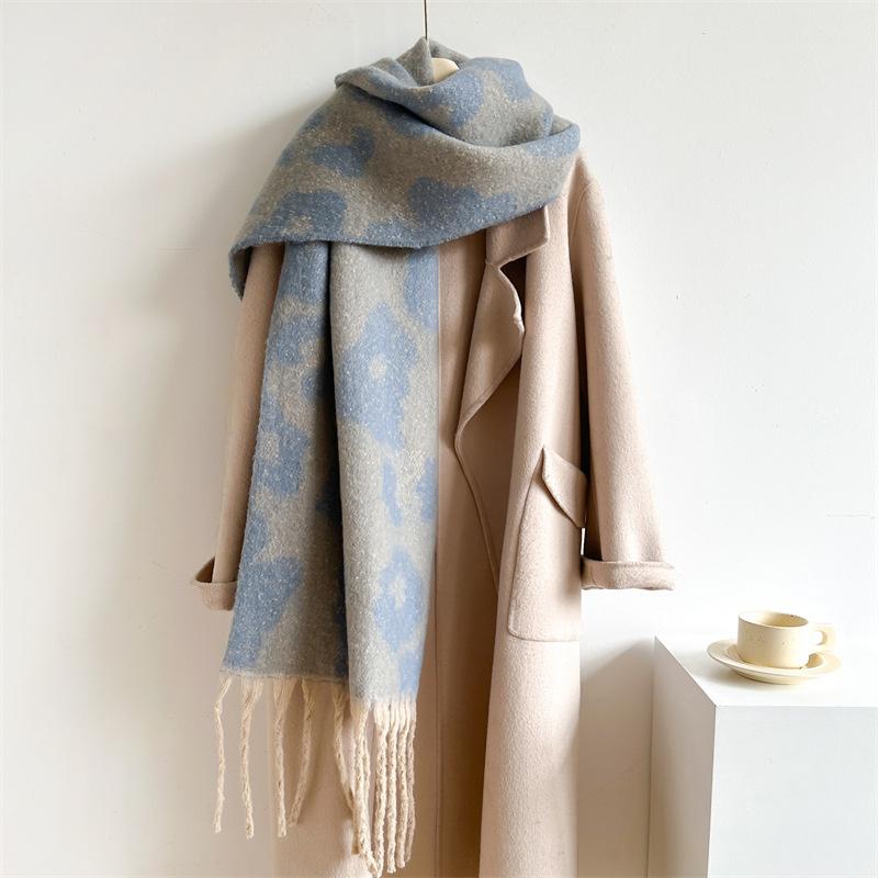 NEW Luxury Brand Women Simple Solid Cashmere Scarf Fashion Universal Winter Warm Shawl Pashmina Tassel Blanket Scarves