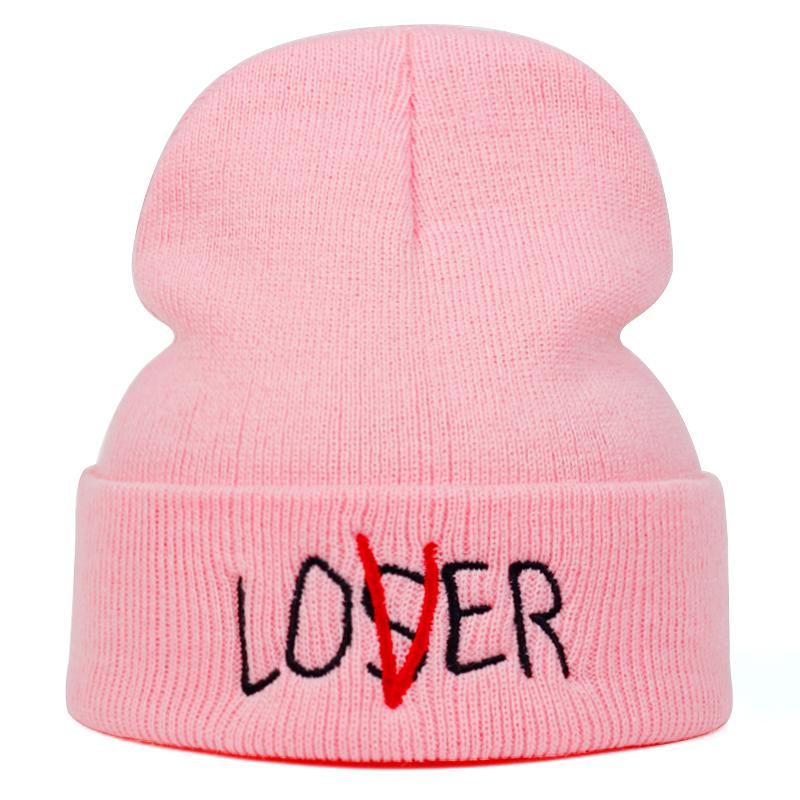 Модная вышивка LOSER Осенние и зимние шапки Велосипедные теплые вязаные шапки Спортивные шапки Холодные шапки