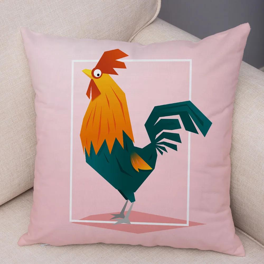 Милый мультяшный животный декор, наволочка, свинья, медведь, корова, акула, диван, наволочка для комнаты, детский сад, дом