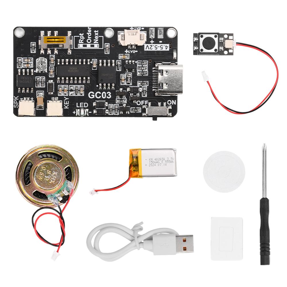 Recording Greeting Card Recordable Sound Module 8M MP1 Button Control Music Voice Player Programmable Board DIY Greeting Card