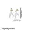 Mermaid Tail Earrings for Women Elegant Fish Tail Stud Earrings Unique Design Slimming Ear Jewelry