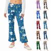 Girls' Flared Leggings - Printed Bell Bottom Pants
