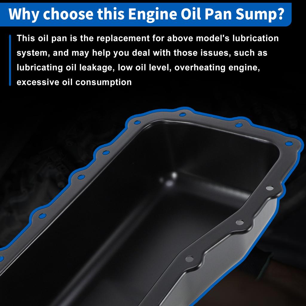 UXCELL No.4892386AA Engine Oil Pan Sump with Drain Plug for Dodge Grand Caravan 09-10