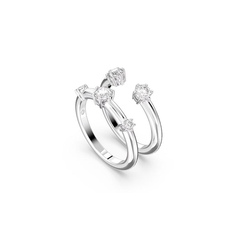 Swarovski Constella Round Cut Set Ring Women's Silver Silver 50