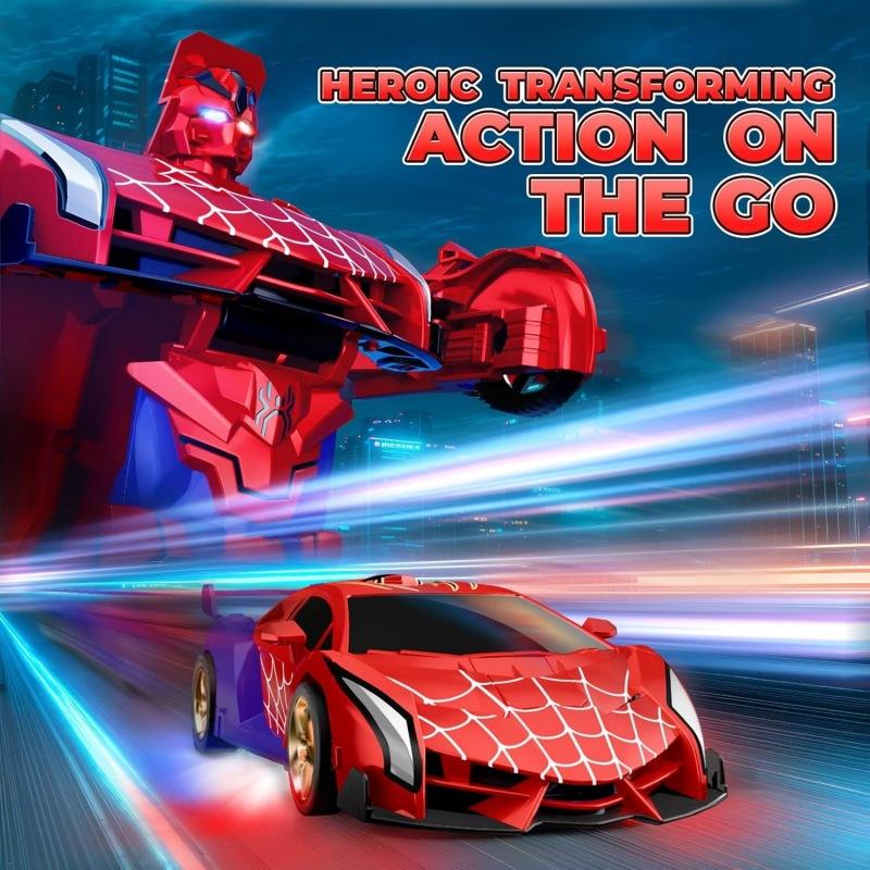 2.4G remote control car spider deformation car toy rechargeable racing car for children