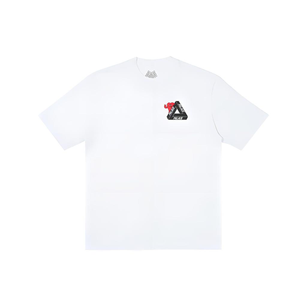 Palace Футболка Tri-Hearts Белые топы унисекс P26TS026