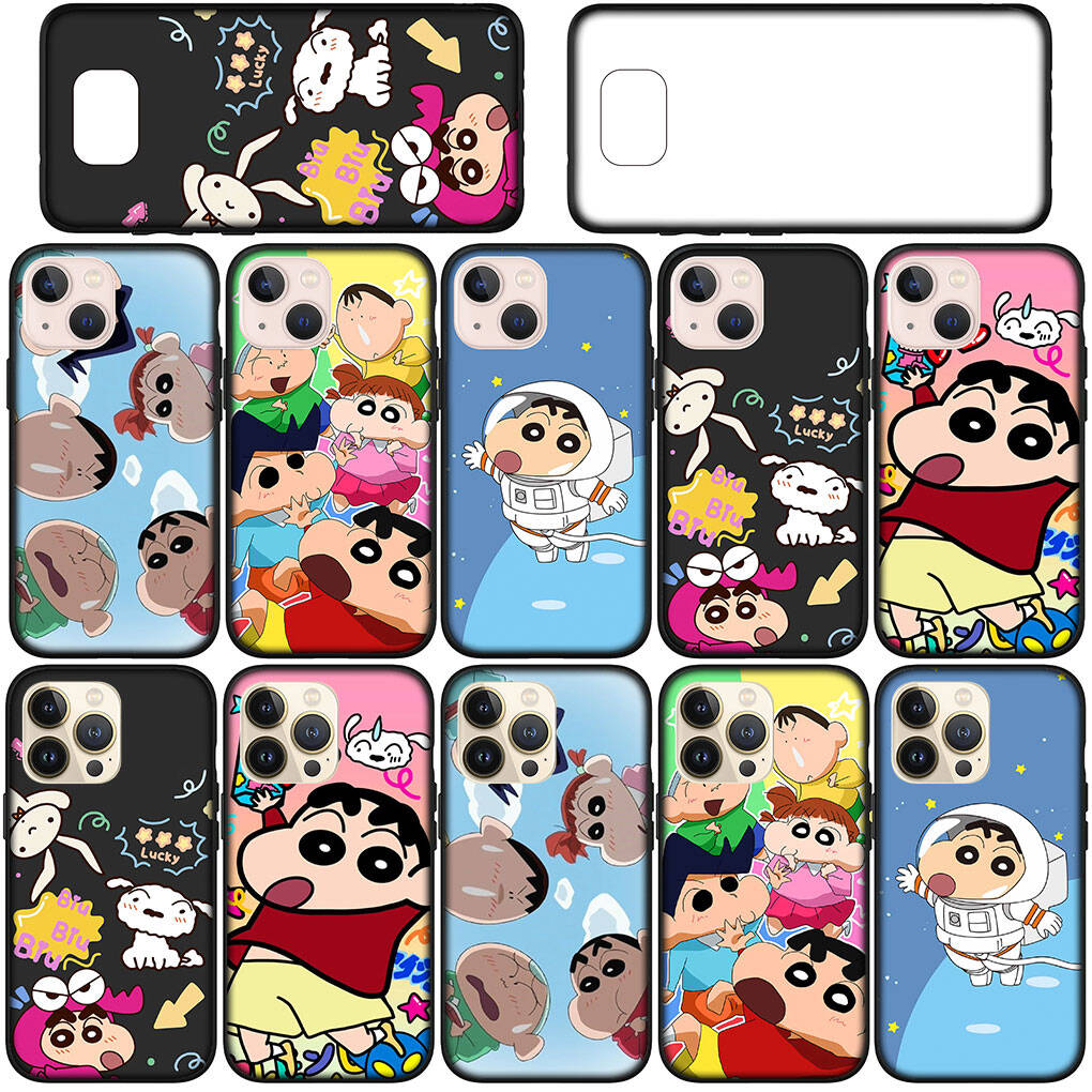 Чехол для iPhone 17 16 15 Xiaomi Poco Redmi Note 14 13 12 11 Pro Max 9 16e Samsung Galaxy S25 S24 S23 OPPO Huawei Crayon Shin Chan Shinchan Чехол для телефона
