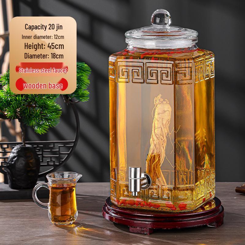 Роскошная герметичная банка для настаивания вина и байцзю с краном для домашнего использования
