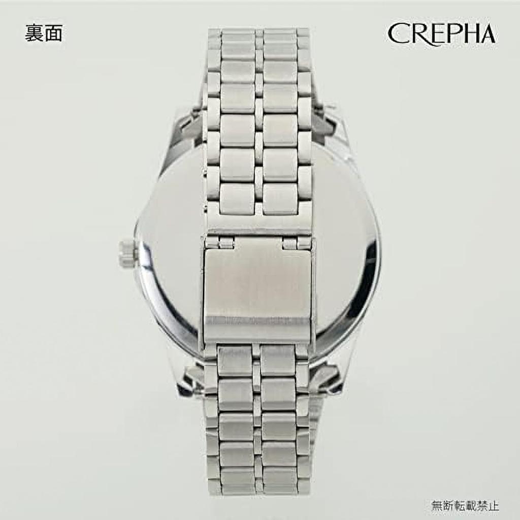 CREPHA Analog Japanese Quartz 3 ATM Water Date Simple and Stainless Steel 18mm Band Suitable for High School and Junior High School Available in White