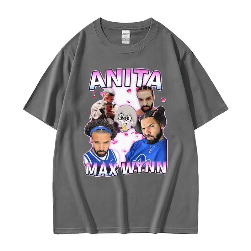 Anita Max Wynn Drake Funny Meme Graphic Tshirts Unisex Womens Vintage Hip Hop Style Tshirt 100 Cotton Short Sleeve T Shirt Tops