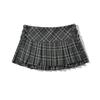 Kaslead New Arrival Women's Clothing Fashion Style Fashion All-Match Casual Gingham Adjustable Pleated Skirt