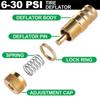 4x Brass Automatic Tire Deflator Kit Adjustable 6-30PSI Tyre Air Valve Core Tool