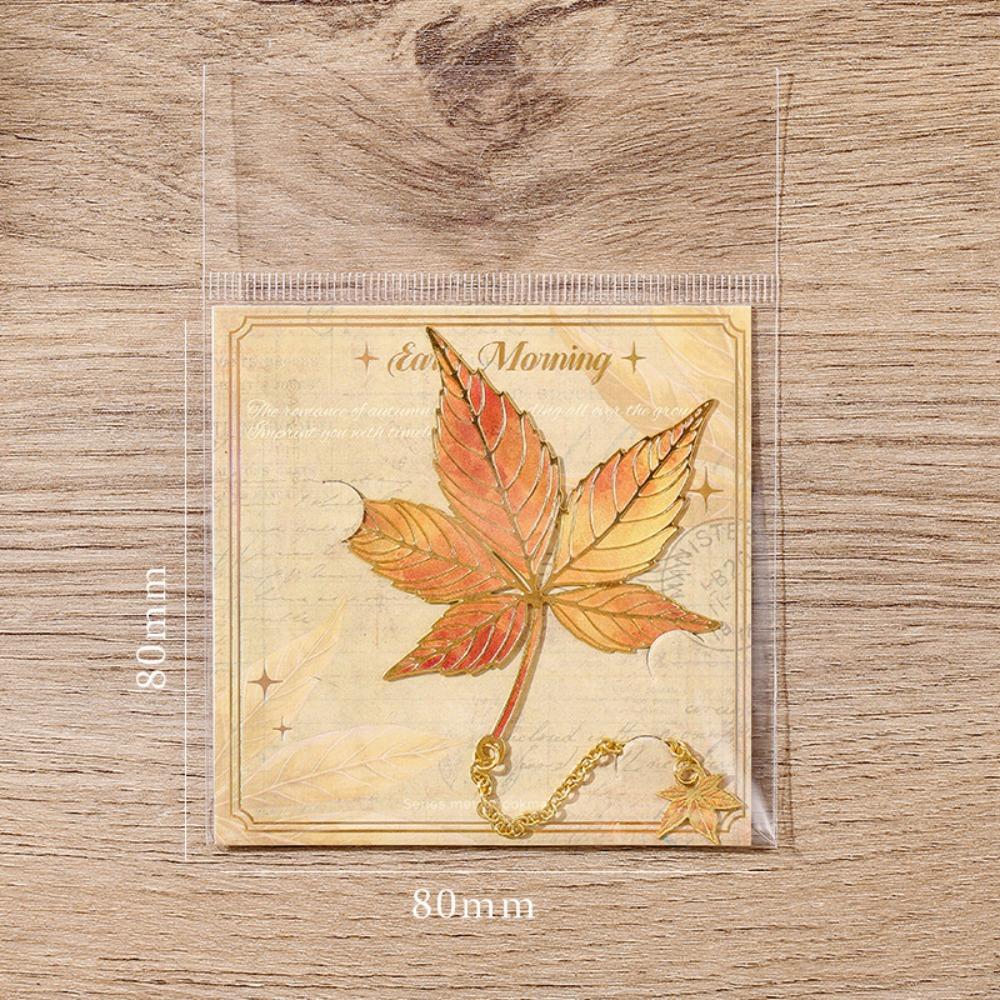 Цепочка-подвеска Листья Бронзирование Закладка Разноцветная Разделитель страниц Подарок студенту