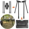 Folding Camping Table Legs Metal Workbench Legs DIY Coffee Table Legs Adjustable Height Camping Equipment Outdoor Travel