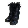 PRADA short boots lace up Triangle logo Re-Nylon Nylon boots black Nylon Women Used