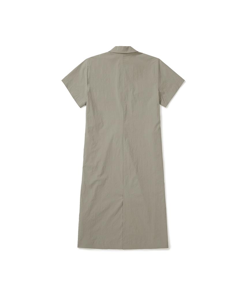 SNOWPEAK APPAREL Охлаждающее платье с воротником-корешком (S25Mwrop61) Бежевый Серый