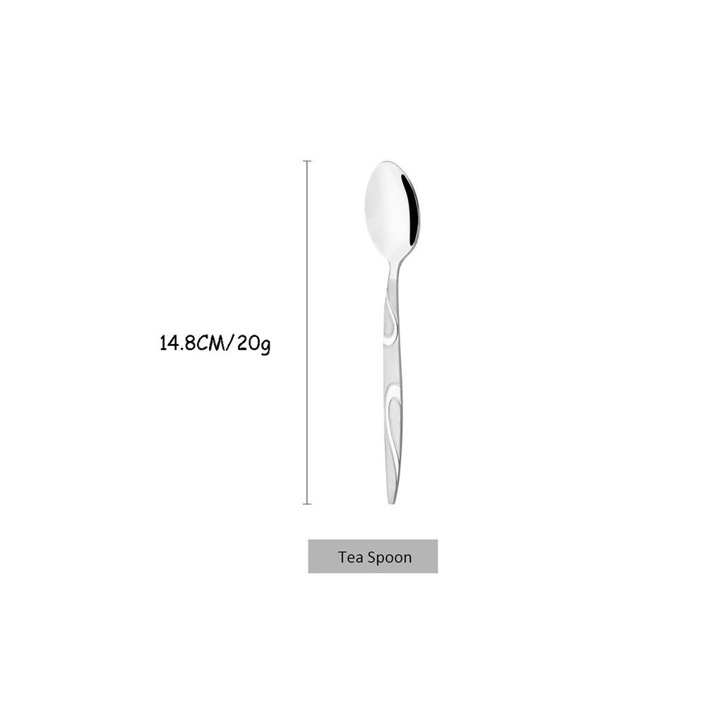 Винтажный зеркальный набор столовых приборов, столовая посуда из нержавеющей стали, столовые приборы, нож, вилка, ложка для мороженого, креативная десертная ложка, набор посуды