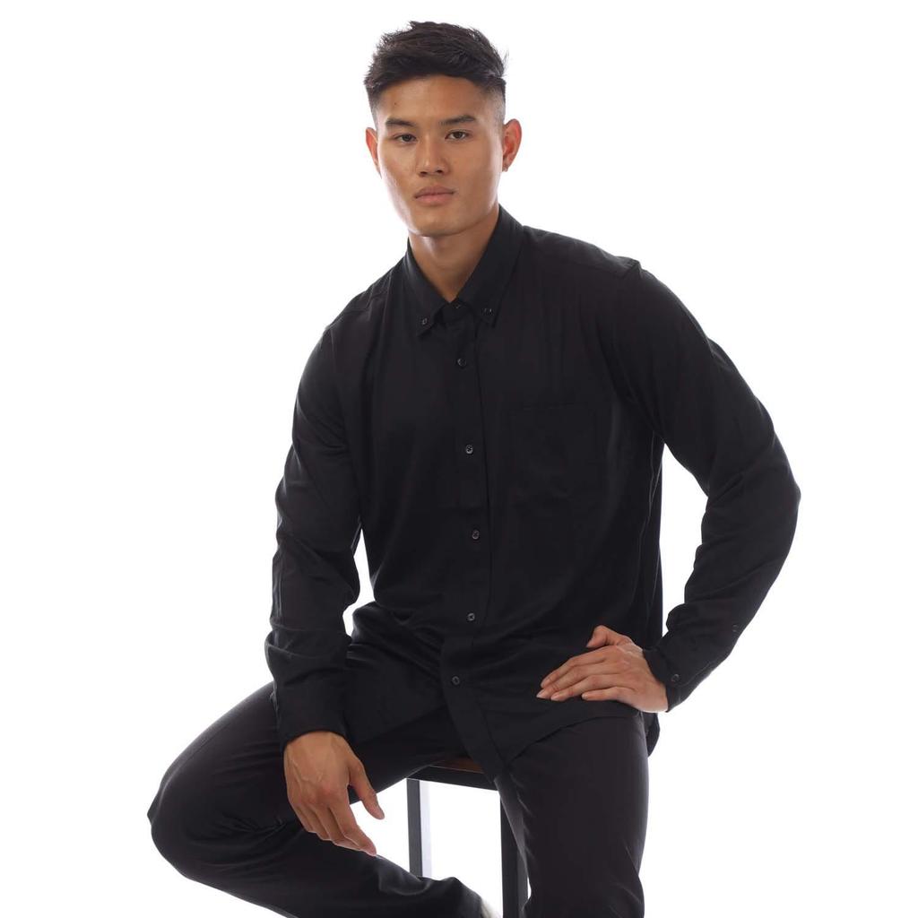 Tom Ford Mens Silk Cotton Blend Button-Down Shirt