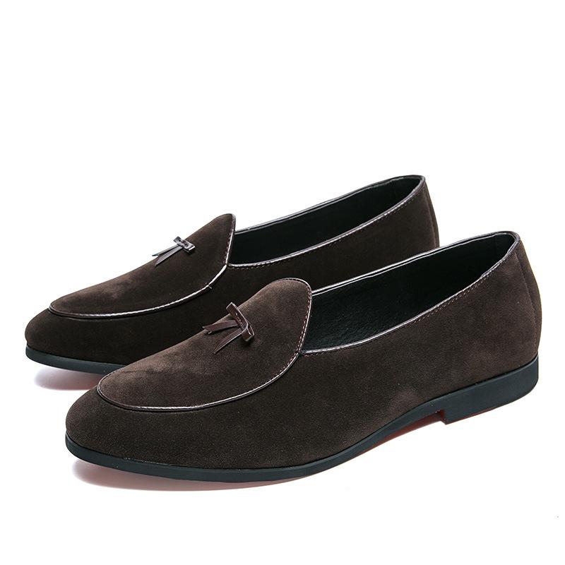 Мужская обувь весна лето новая повседневная обувь мода set foot loafers тренд мужские маленькие кожаные loafers обувь H570
