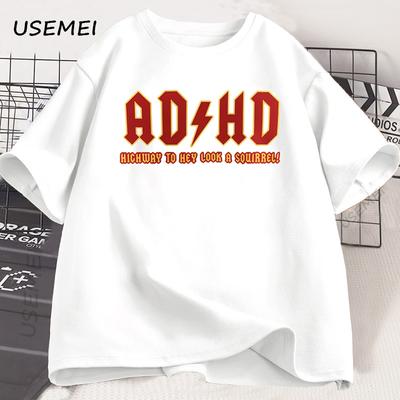 Забавная футболка ADHD Highway футболка в стиле хэви-метал рок напечатанная футболка хлопок короткий рукав круглый вырез футболка мужская одежда