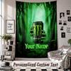 Wall Hanging Tapestry With Custom Name & Text, Monster Energy Decorative Tapestry For Bedroom