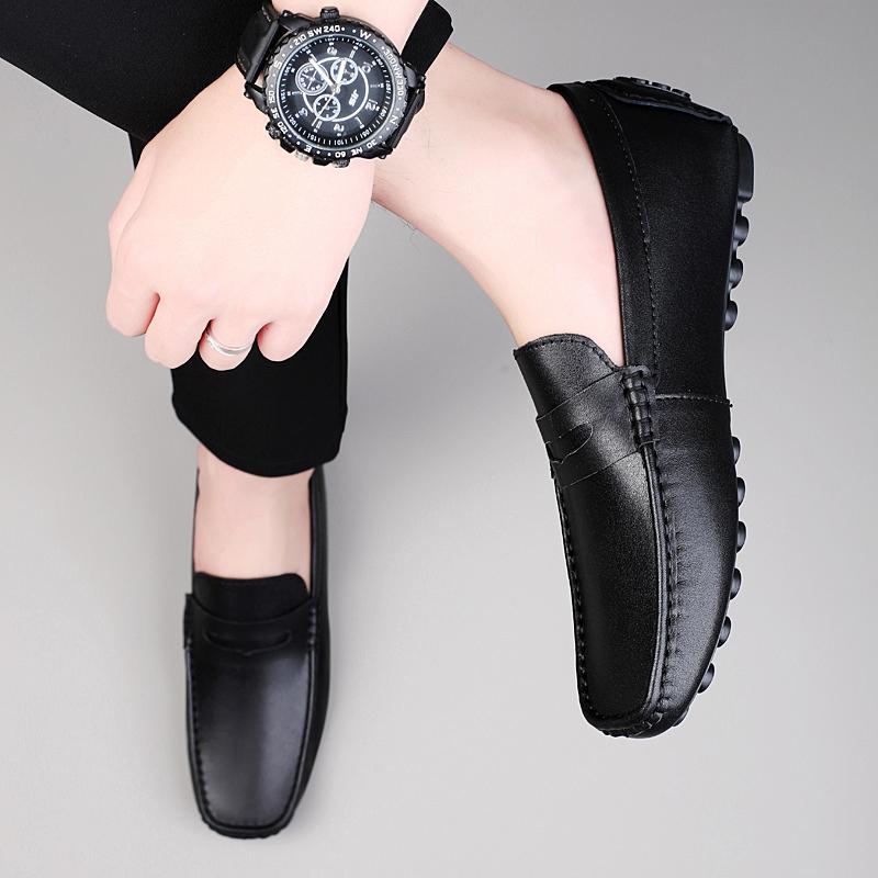 Мужские классические черно-белые туфли для вождения, удобные оксфорды без застежек, мужская повседневная обувь, кожаные лоферы, офисная обувь, дизайнерская обувь