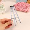 1:12 Dollhouse Mini Plastic Ladder Model Dollhouse Furniture Ladder Decor Toy Accessories Micro Scene Construction Props