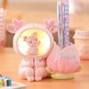 Little Bear/Pig LED Night Light Cartoon Makeup Brush Holder Astronaut Ornament  Children's Gifts