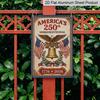 2D Flat Decorative 8×12 Inch Aluminum Plaque Metal Sign | America's 250th Semiquincentennial (1776-2026): Liberty Bell, Bald Eagle & Dual US Flags
