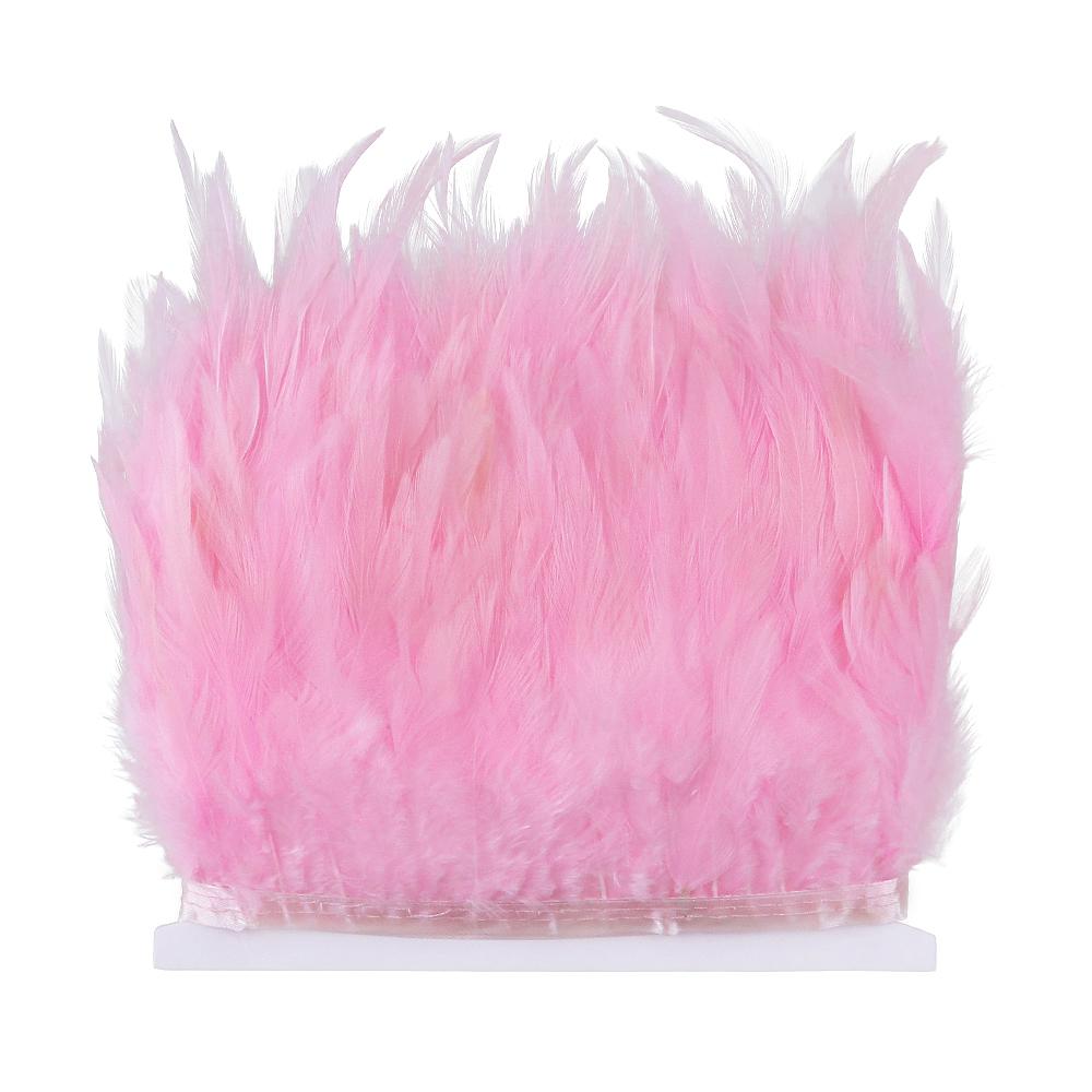 Feather4-6inch High Quality Chicken Feathers Trim Fringe 1meter Mint Green Rooster Feather Ribbon Wedding Dress Creative Crafts Plumes