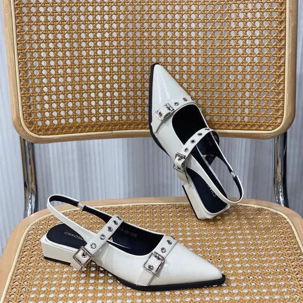 Сандалии для женщин с острым носком, повседневная женская обувь на низком каблуке, летние удобные, трендовые, противоскользящие, лучшие или трендовые