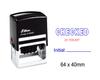 Self Inking Shiny Date Stamp With Checked & Initial Text Ofiice Stationery Rubber Stamper