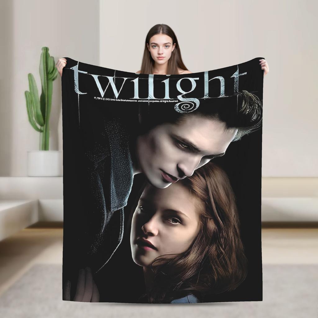 Twilight Ed and Bella Blanket Quality Super Warm Throw Blanket Winter Airplane Travel Home Decor Print Bedspread