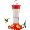 5 Feeding Ports Hummingbird Feeder with Hook Bird Feeder Red Nectar Feeder  Outdoor Hanging