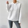 Women's Plus Size Jacquard Lace-up Hooded Sweatshirt