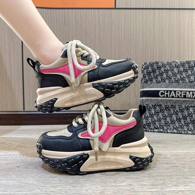 Мода 2024 года, новые модные кроссовки на платформе, весна-осень, женские кроссовки, массивная дышащая обувь, спортивная обувь для папы на танкетке, Zapatos De Mujer