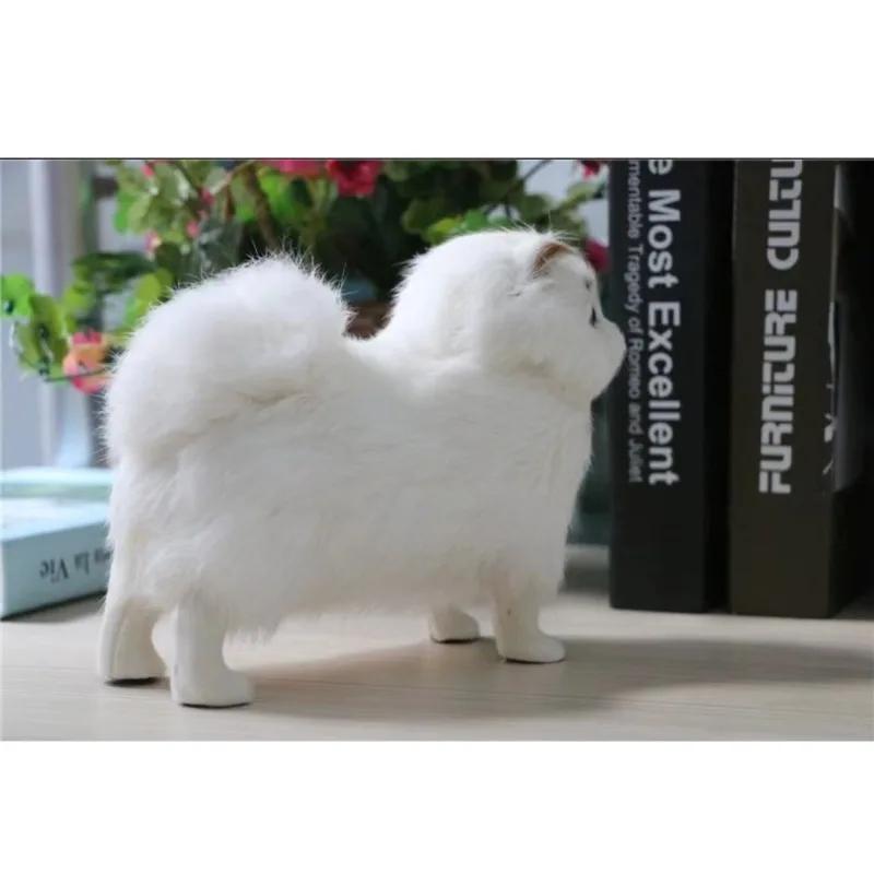 Новая плюшевая игрушка для померанского шпица, милая, реалистичная, 20 см, кукла-щенок, домашний декор, высокое качество, ручная работа, подарок на день рождения для детей