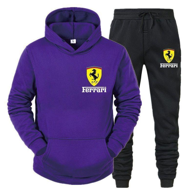 Костюм Ferrari Весна и Осень Мужские и Женские Худи Персонализированные Модные Повседневные Свитшоты