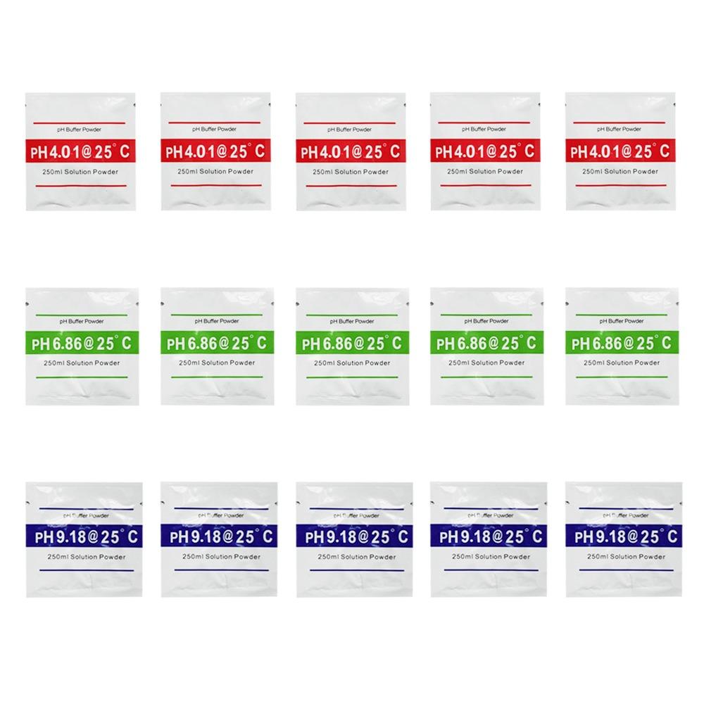15pcs PH 9.18 PH Buffer Solution Powder PH 6.86 PH Calibration Powder Packets  For PH Meter