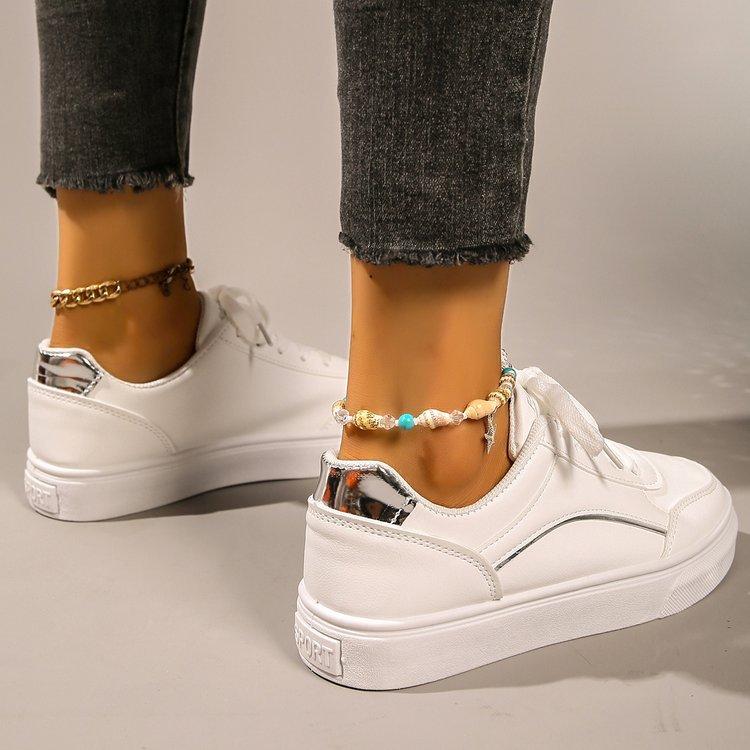 Большие размеры плоские белые туфли женские кроссовки женские повседневные туфли на платформе женские плоские белые туфли на шнуровке размер 42 женская спортивная обувь