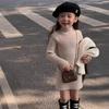 Girls' Autumn/Winter Wool Dress – Soft, Fashionable Mid-Length Knit for Kids